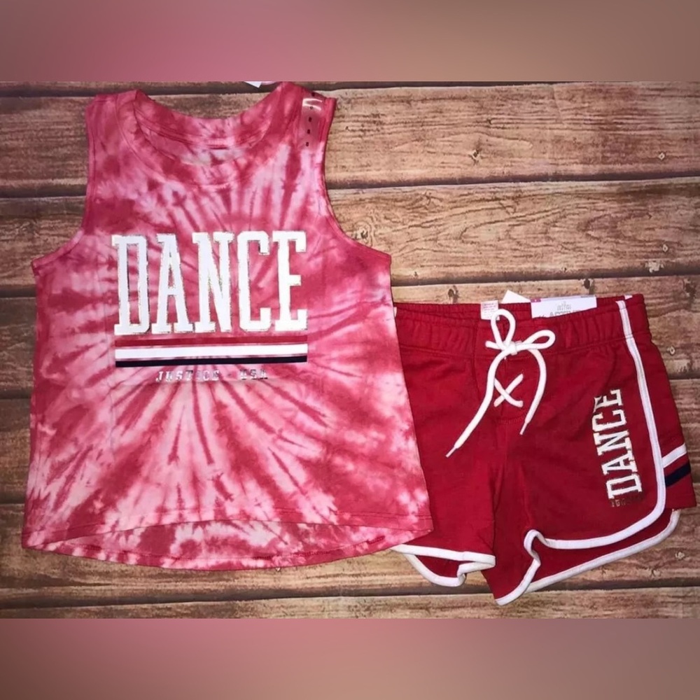 NWT Justice Girls Spring Summer Dance Active Set size 8